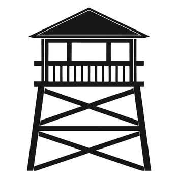 Silhouette of Watchtower for Functional and Tactical Designs vector