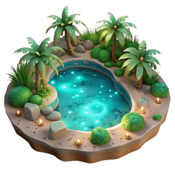 impressive modern Tropical Lagoon Glowing Plankton Cutout Underwater View detailed png