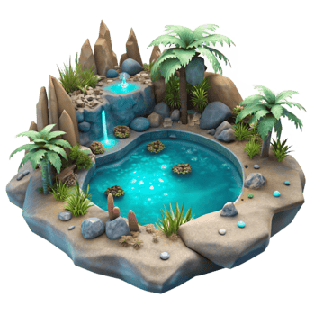 vibrant artistic Tropical Lagoon Transparent Background Underwater Bioluminescence genuine png