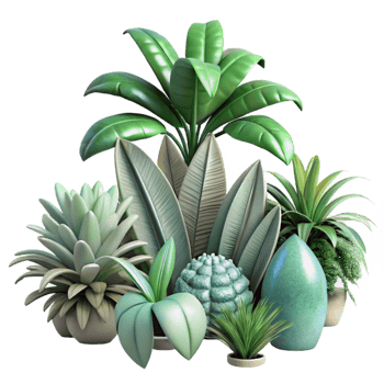 magnificent creative Tropical Plant Collection Transparent Background Isolated premium png