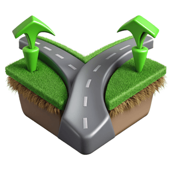 extraordinary vintage Two Roads Merging Ahead Isolated Element Green Grass premium png