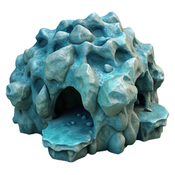 impressive classic Underwater Cave Rock Formations Isolated detailed png