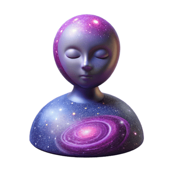 beautiful creative Universal Consciousness with Transparent Background and Galaxy authentic png