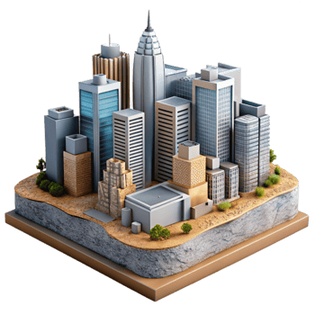wonderful traditional Urban Architecture Cutout Detailed Cityscape Transparent Background authentic png
