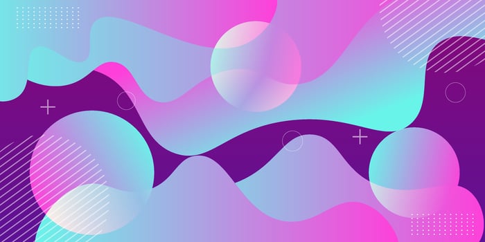 Blue and purple gradient 3D design background. Futuristic trendy color pattern. Wave background. Colorful geometric poster background. Eps10 vector