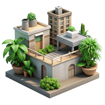 magnificent classic Urban Jungle Rooftop View Transparent Background original png