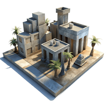 stunning rustic Urban Landscape with Shadow Effects Transparent Background original png
