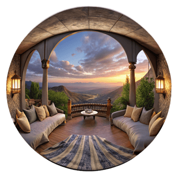 magnificent traditional Velvet Vista Panorama with Transparent Background high quality png