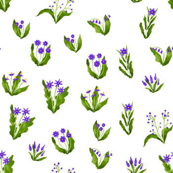 Spring colorful flower elements watercolor. Seamless pattern floral of wildflower, leaf branch. Herb pattern. Repeated background. Hand drawn blossom loopable illustration for easter, thanksgiving png
