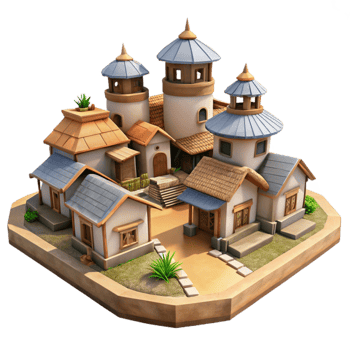 stunning modern Vespera Village Isolated Soft Focus Effect png