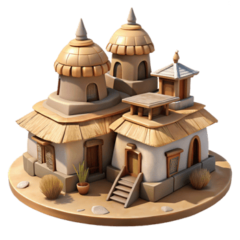 beautiful abstract Vespera Village Isolated Soft Focus Effect detailed png