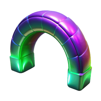 impressive traditional Vibrant Auroral Arch Transparent Background Ethereal Gateway professional png