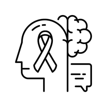 Cancer or tumor outline icon. EPS 10 file vector