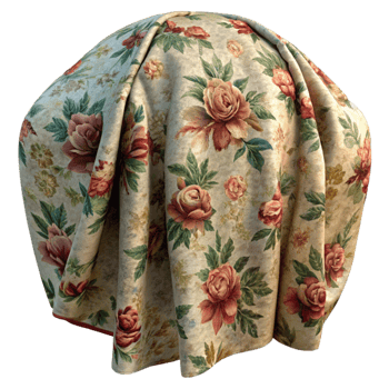 vibrant minimalist Vintage Fabric Texture Floral Print Transparent exclusive png