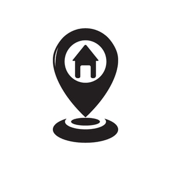 home location point icon element vector