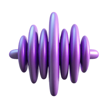 magnificent minimalist Violet Soundwave Echoes Transparent Background Element detailed png