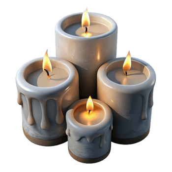 serene classic Warm Firelight Cutout with Shadow Texture Isolated genuine png