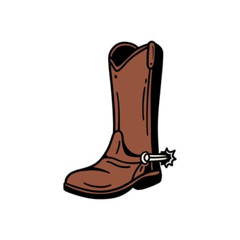 shoes cowboy illustration for mascot, logo, template design, etc vector