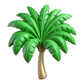 magnificent creative Waving Palm Fronds Cutout Tropical Green Isolated Element exclusive png
