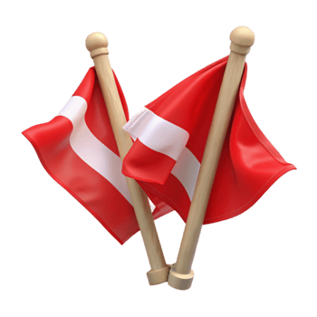 magnificent modern Waving Zephyr Zone Flags Cutout Bright Red Color Transparent Background professional png