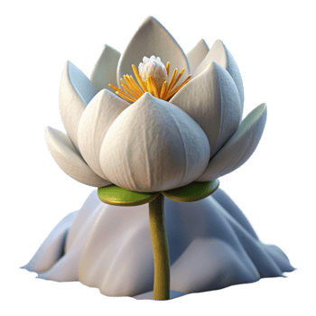 beautiful modern White Campion Isolated with Detailed Stem authentic png