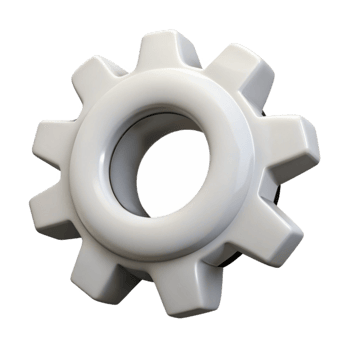 dramatic creative White Gear Meshing Seamlessly Cutout genuine png