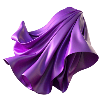extraordinary traditional Windblown Fabric Drape Purple Transparent Background professional png