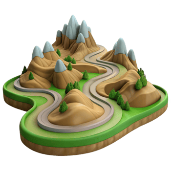 elegant creative Winding Valley in Zephyr Zone Transparent Background genuine png