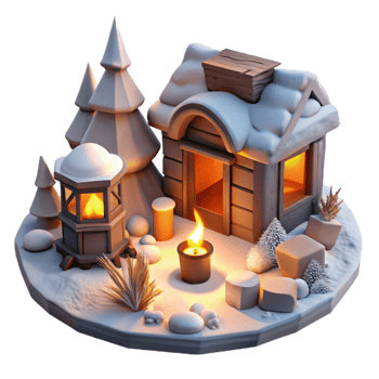extraordinary traditional Winter Embers and Shadows Cutout Warm Lighting genuine png