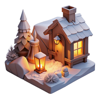 stunning traditional Winter Embers and Shadows Cutout Warm Lighting authentic png