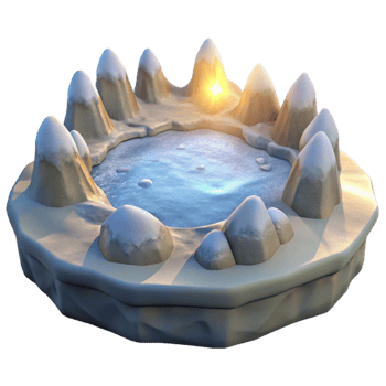 extraordinary modern Winter Sunlight on Frozen Lake Ice Isolated exclusive png
