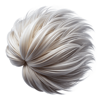dramatic contemporary Wispy Gossamer Strands Isolated on Transparent Background Side View authentic png
