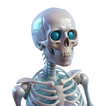 stunning minimalist X Ray Vision Skeletal Structure Transparent Background png