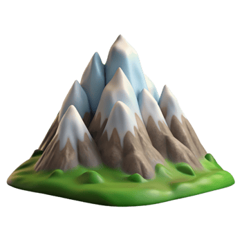 magnificent vintage Zephyr Zone Mountain Scenery with Transparent Background Isolated authentic png