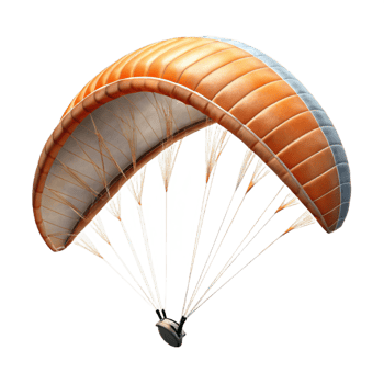 elegant traditional Zephyr Zone Paraglider Silhouette Transparent Background exclusive png