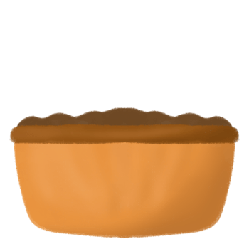 Rustic Clay Pot with dirt png
