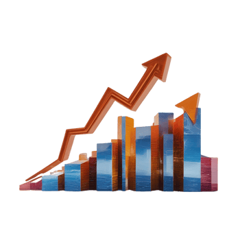 Financial Growth Arrow Chart Rising Above Snow png