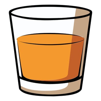 Elegant Whiskey Drink Glass Artwork vector