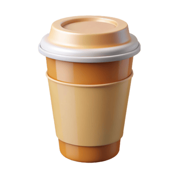 signature minimalist Clean lines outline of a coffee cup. Minimal, flat color Scalable Design. exclusive png