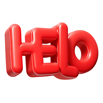 peaceful stunning Bold, sans-serif HELLO in bright red. Clean lines, flat color Scalable Design. masterfully captured png