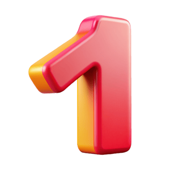 hypnotic distinctive Bold, flat color number . Clean lines, scalable design Scalable Design. png