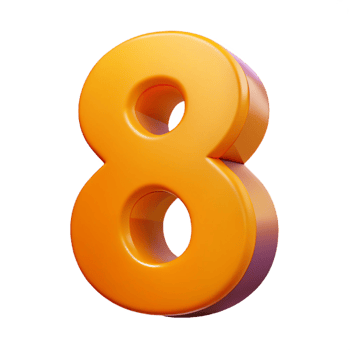 notable avant-garde Minimal, scalable number with clean lines and sharp edges. Flat color Scalable Design. authentic png