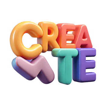 stunning inspired Minimal, scalable CREATE in sans-serif with clean lines. Flat color Scalable Design. png