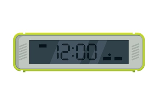 Digital Table Alarm Clock, Modern Electronic Time Measuring Instrument Illustration vector
