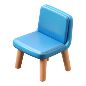 serene victorian Clean lines depict a simplified, scalable chair. Flat color, crisp edges Scalable Design. ultra HD png