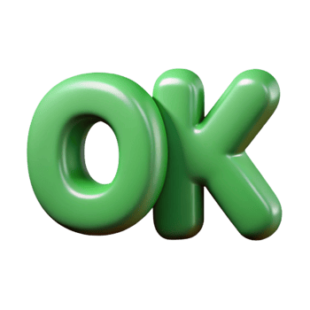 breathtaking reflective artistic Single-weight stroke, scalable OK in a rounded sans-serif font. Flat green. Minimal Scalable Design. crisp png