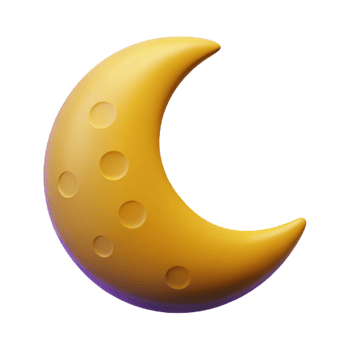 mesmerizing tranquil gothic Pictogram of a moon. Flat color, minimal design, crisp edges Scalable Design. 4K png