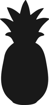 Pineapple Silhouette . Black Pineapple Silhouette. Pineapple. vector