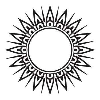 Ornate Sunburst Design for Graphic Design vector