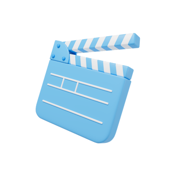 3D rendered movie icon for graphic png
